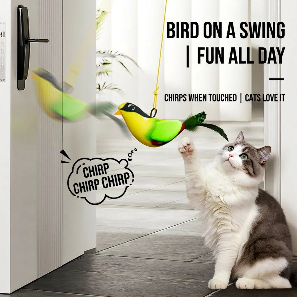 Chirping Bird Wall Cat Teaser