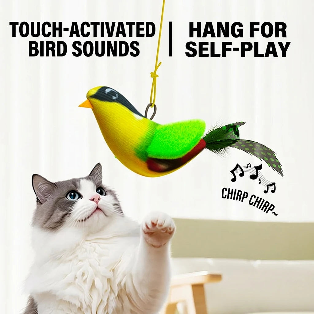 Chirping Bird Wall Cat Teaser