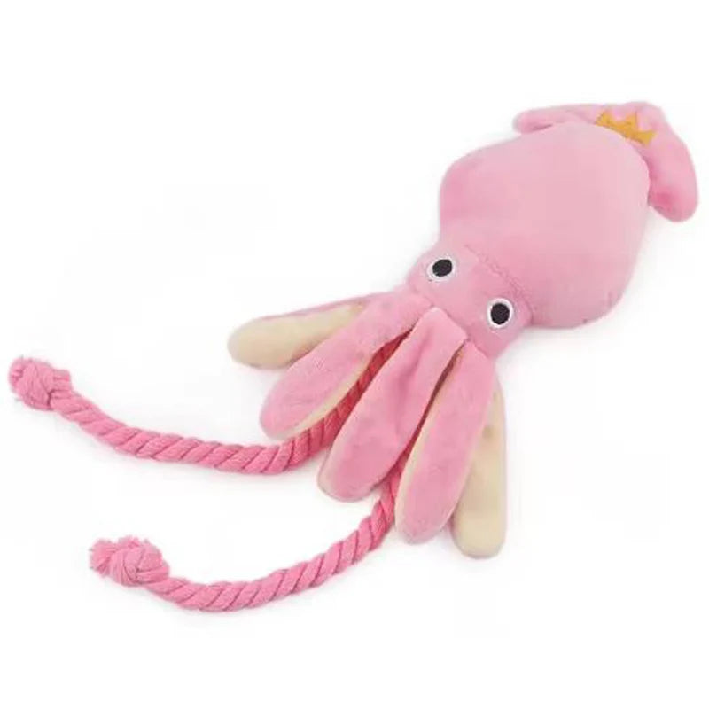 Octopus Rope Squeaky Dog Toy