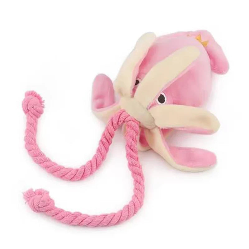 Octopus Rope Squeaky Dog Toy