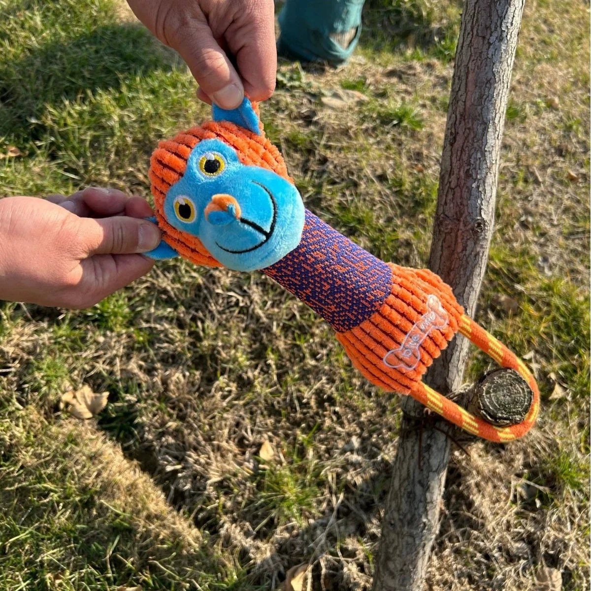 Corduroy Squeaky Animal Dog Toy