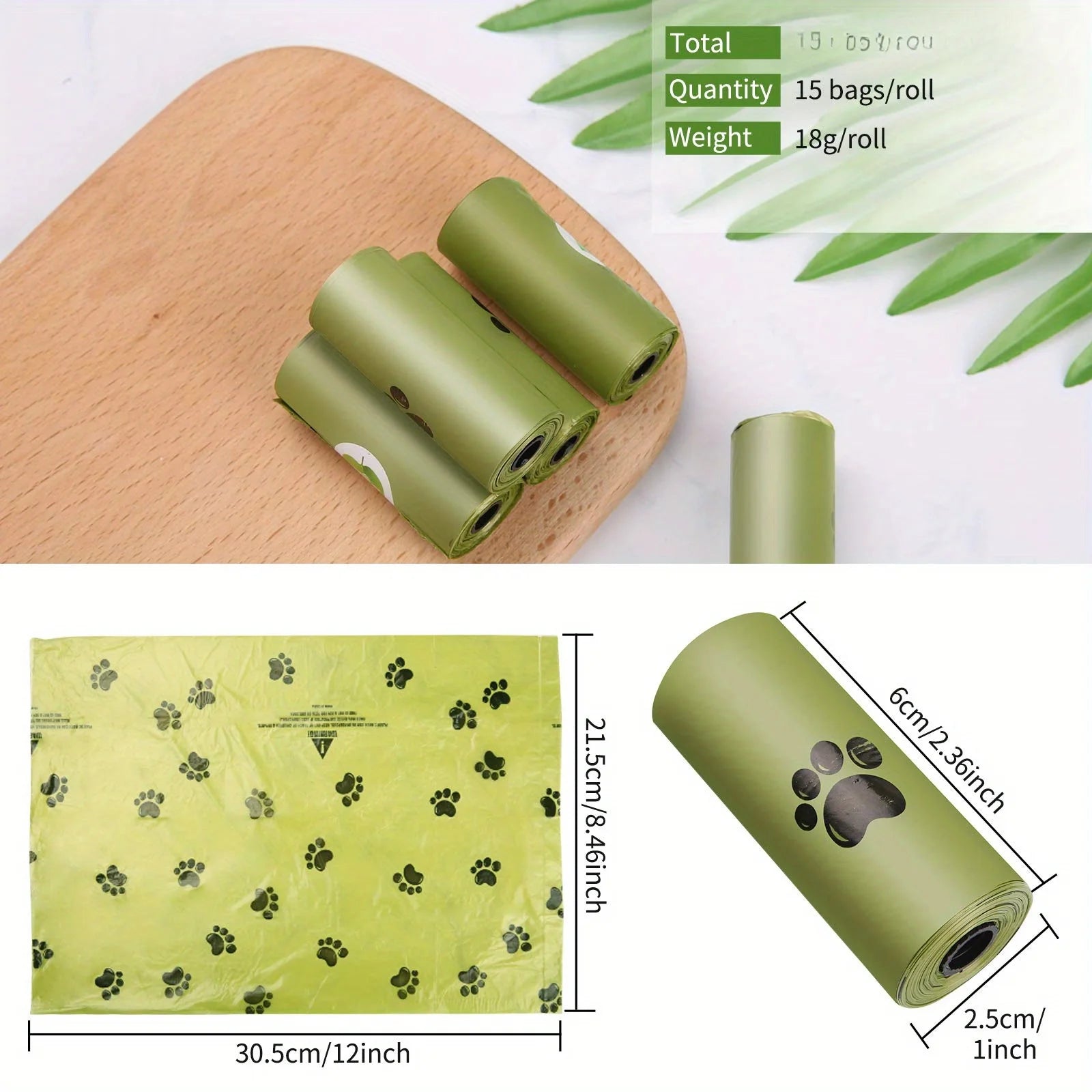 Eco Poop Bags (8 Rolls)