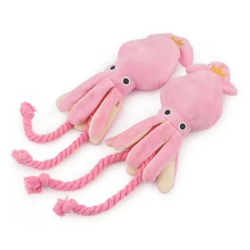 Octopus Rope Squeaky Dog Toy