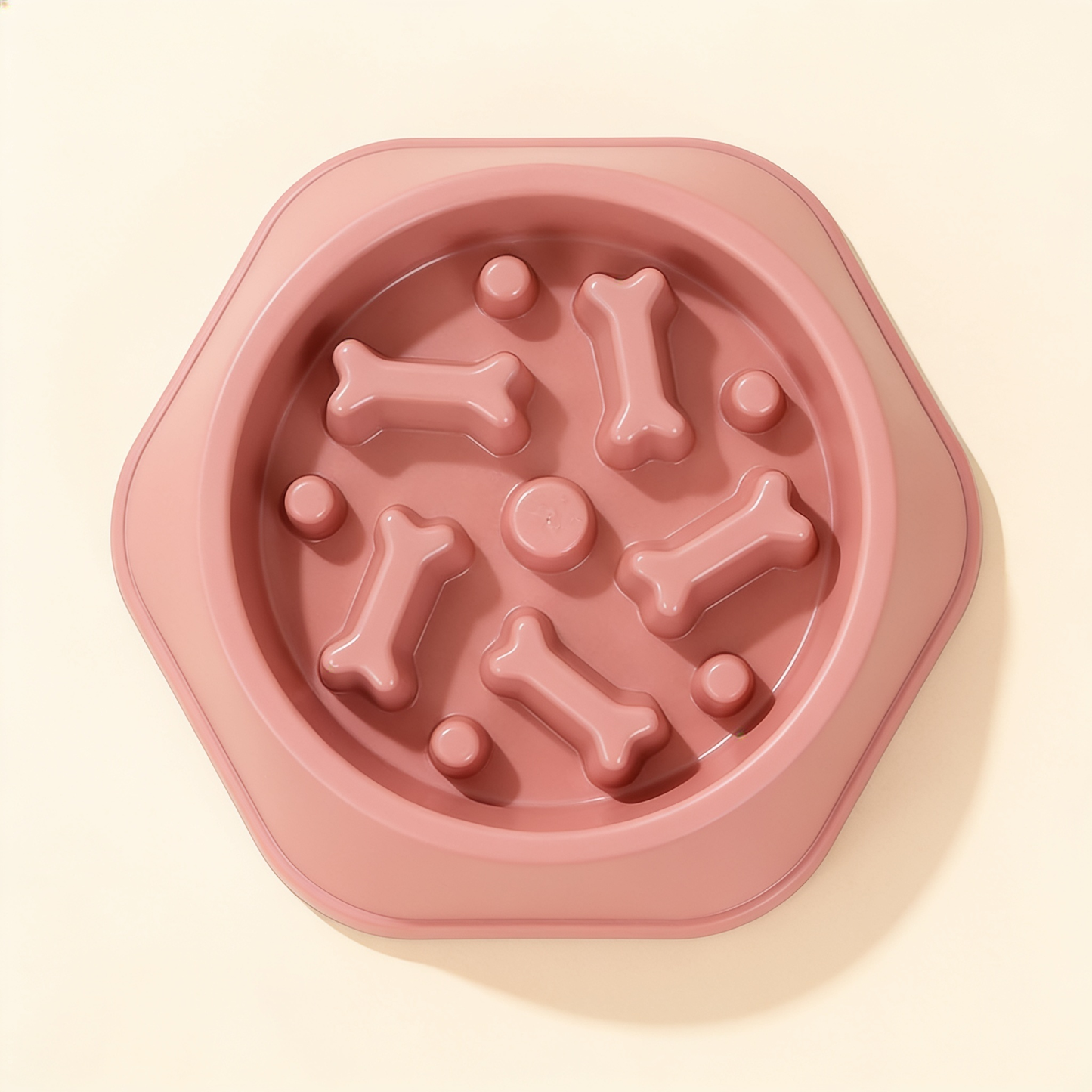 Safe-Pace slow feeder bowl in blush pink