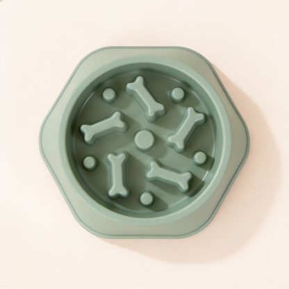 Safe-Pace slow feeder bowl in sage green